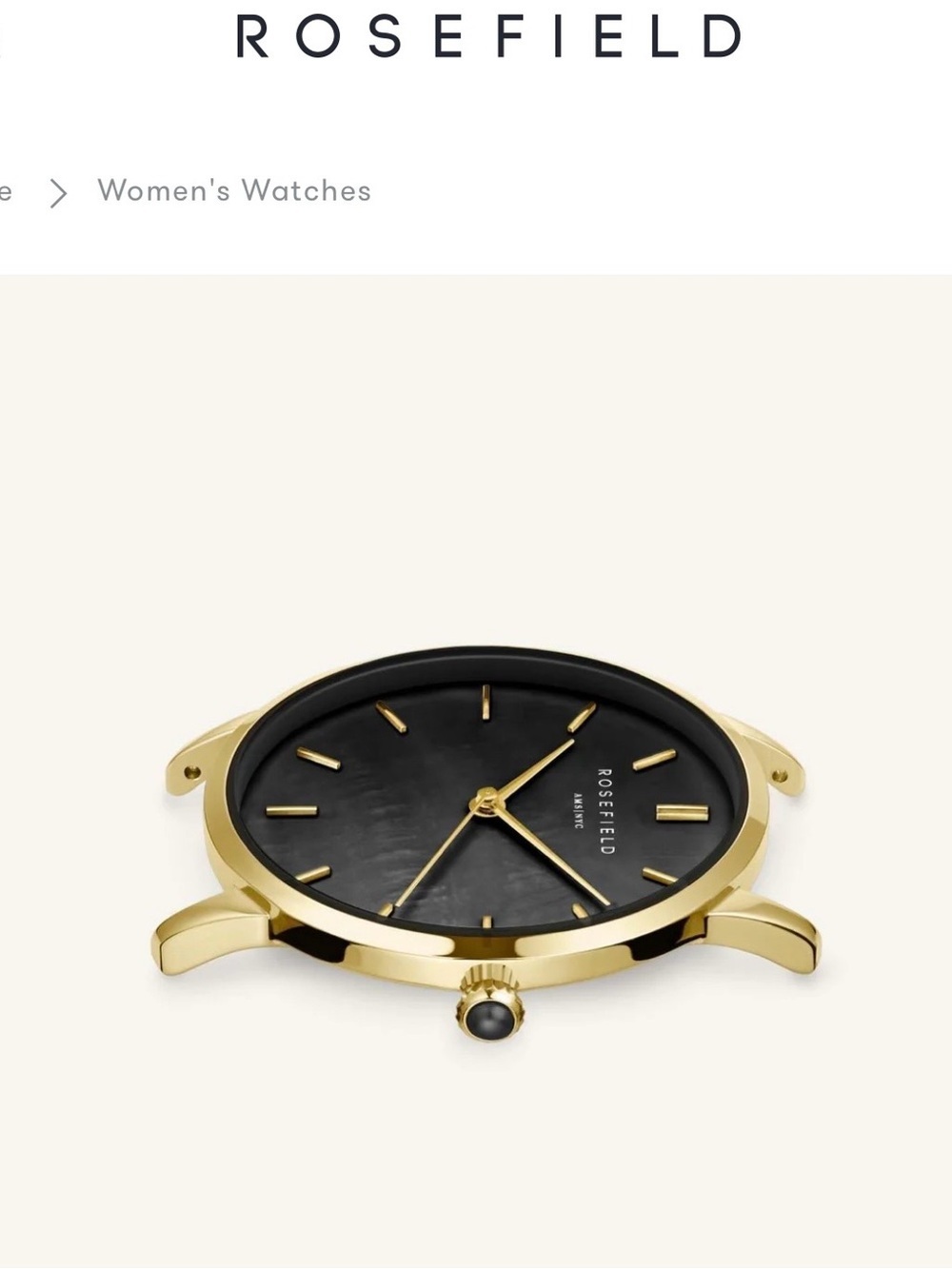 Rosefield Pearl Edit Gold Mesh Watch Strap - Picture 3 of 6